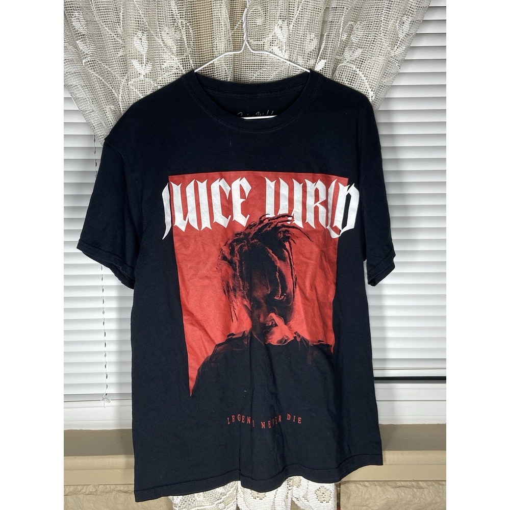 Juice Wrld Size Large Legends Never Die Tee Shirt Black Red Used Good Shape 999